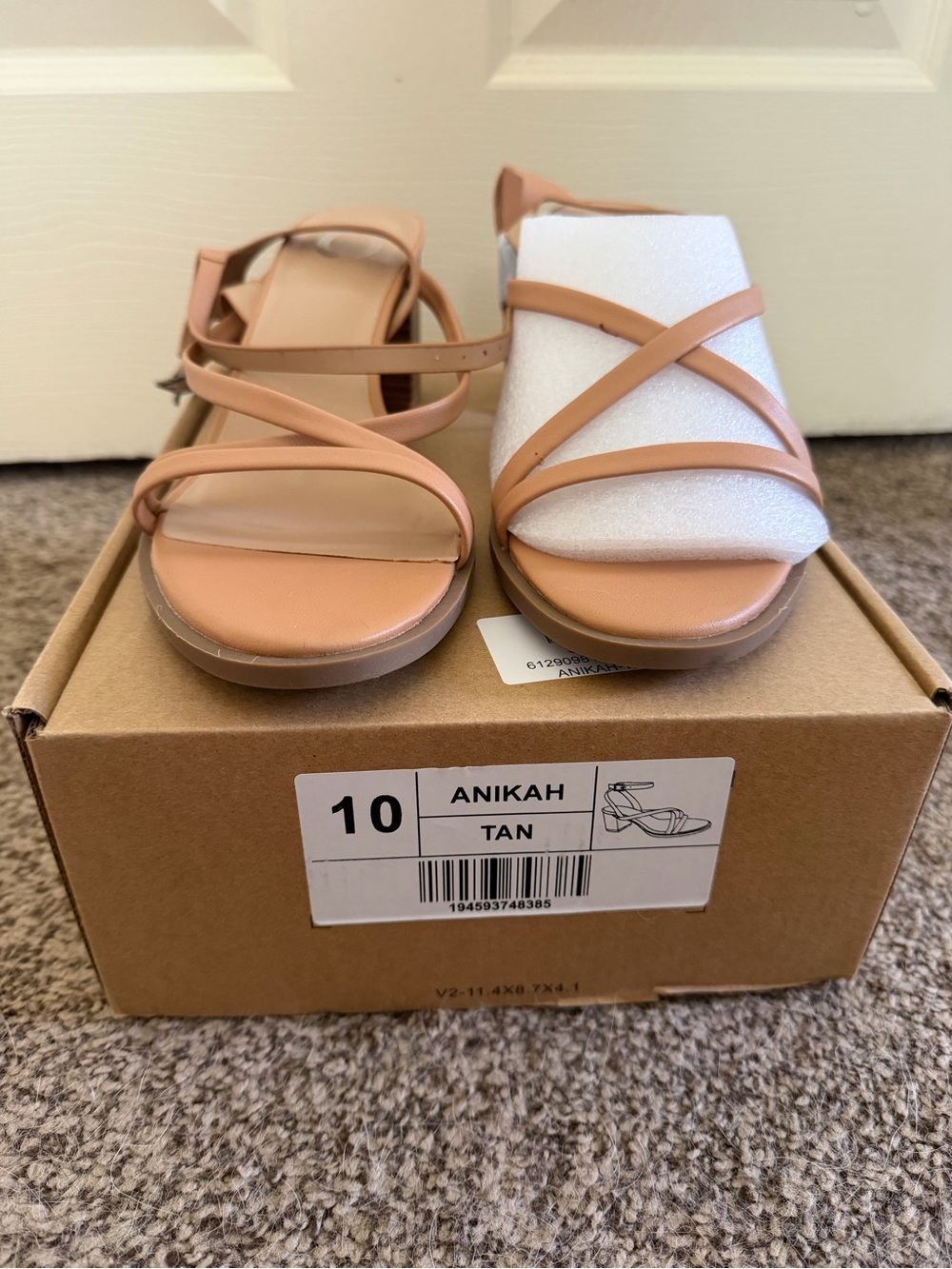 Journee Collection Tan Strappy Crisscross Women's Sandal